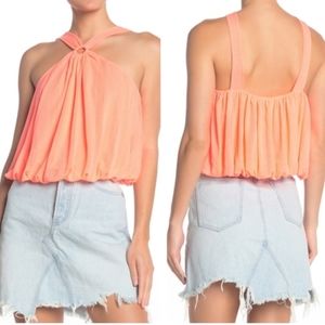 Free People Just A Fling Halter Top Sz M